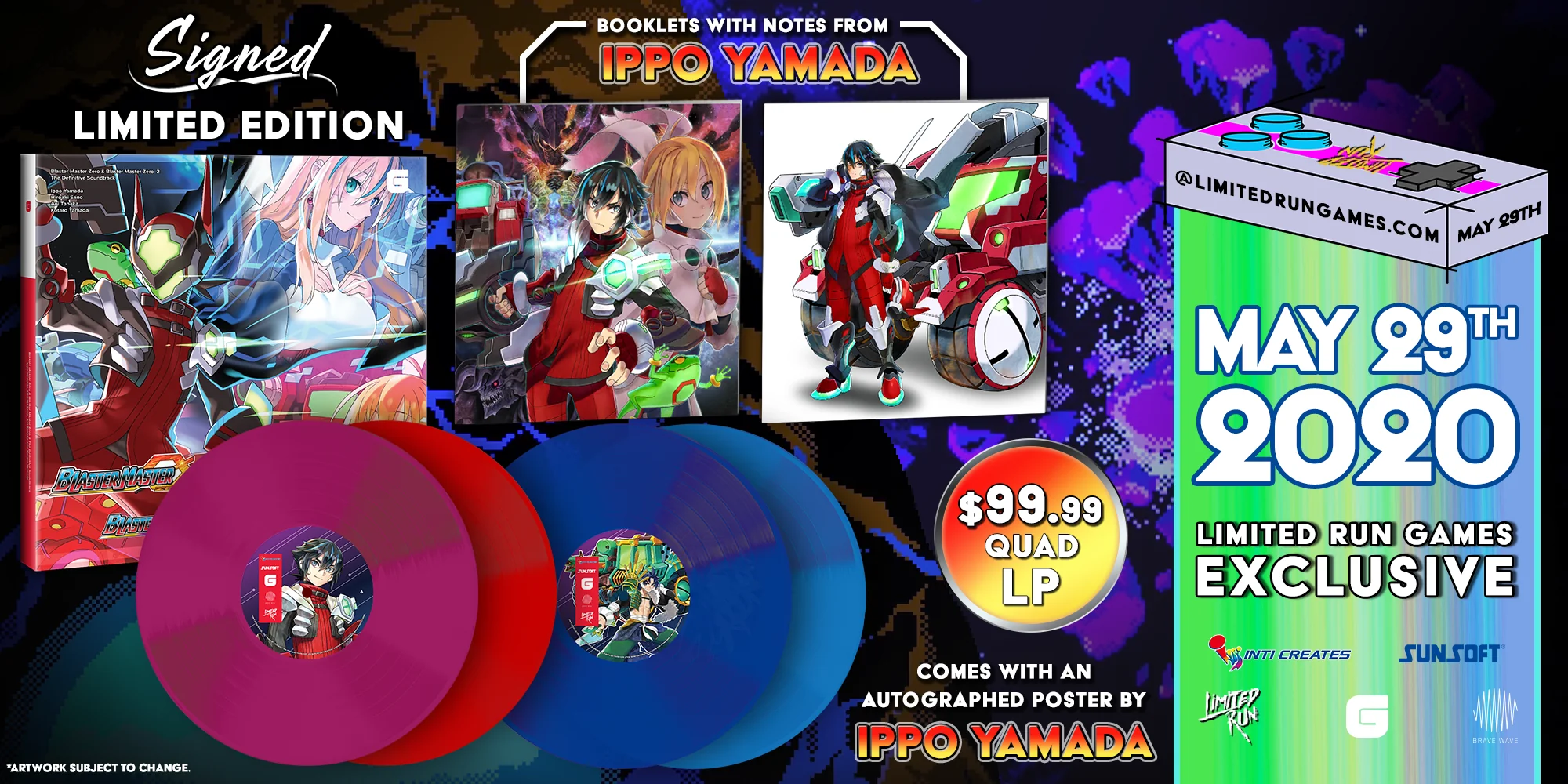 Blaster Master Zero 1 & 2 - 4LP Deluxe Vinyl Soundtrack Set (Signed) - Image 4