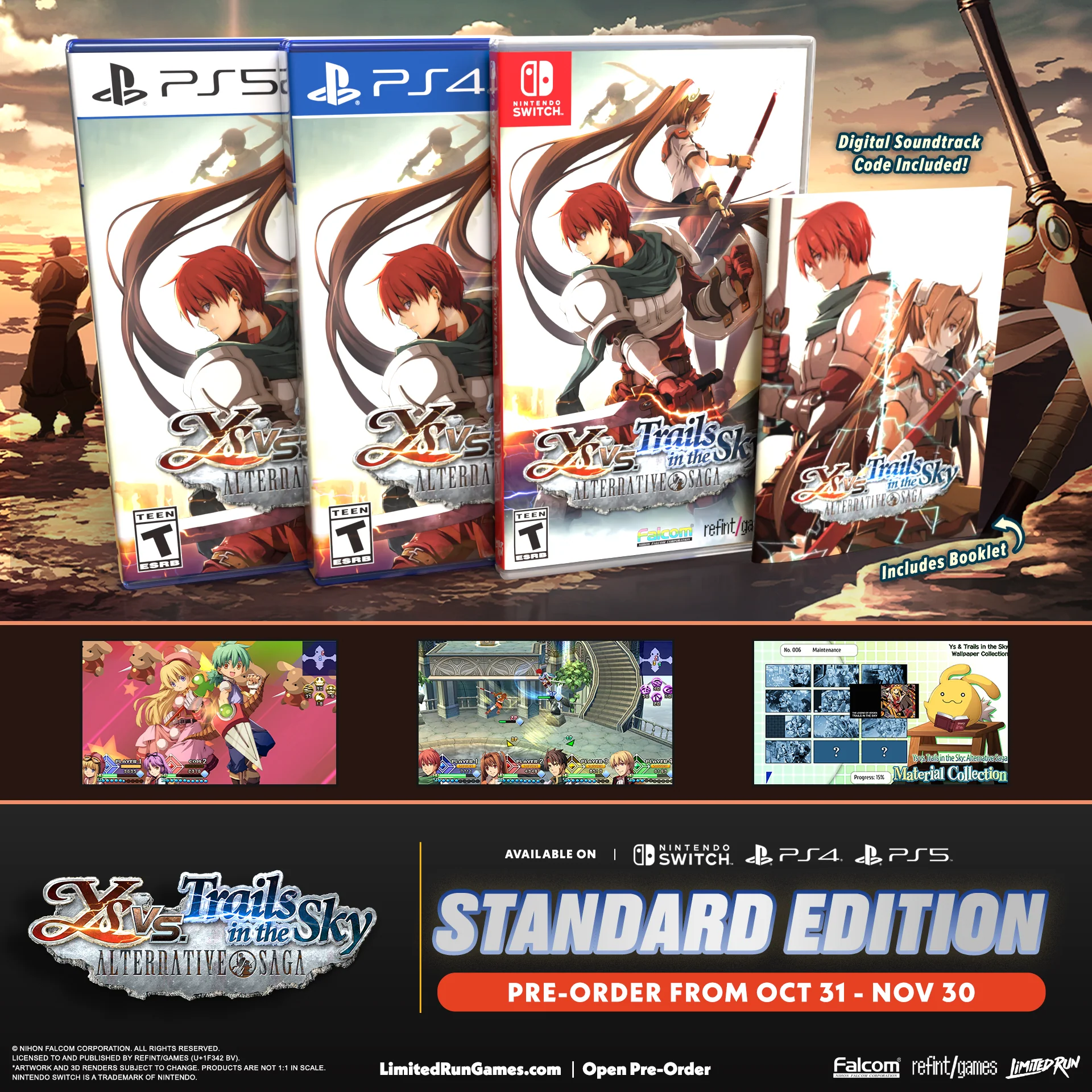 Ys vs. Trails in the Sky: Alternative Saga Standard Edition (Switch, PS5, PS4) - Image 2